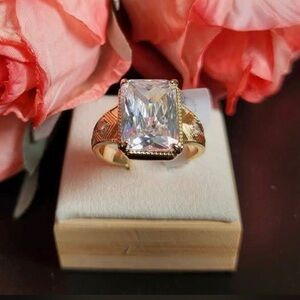 Park Lane Love Story Gold Ring with CZ Gemstone
